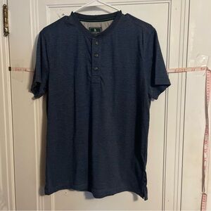 G.H. Bass & Co. Navy and Green Henley Shirt